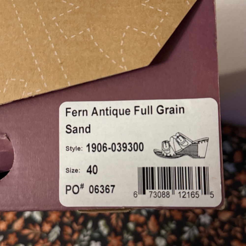 Dansko Fern Beige Tan Leather Studded Cork Sandals Platforms NIB Sz40 40 9 9.5 - Picture 7 of 7